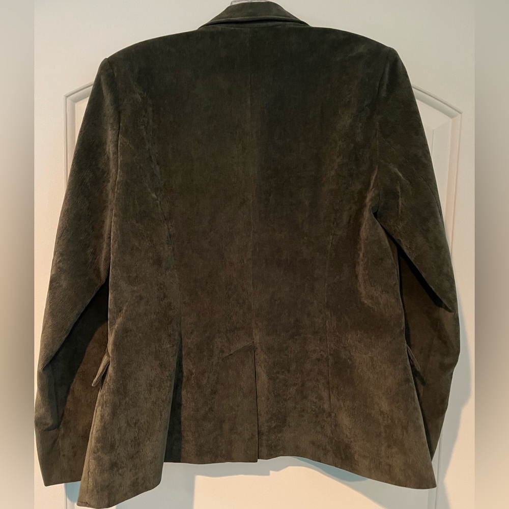 Dress Barn - Corduroy Blazer Olive/Hunter Green - EUC - Picture 2 of 2